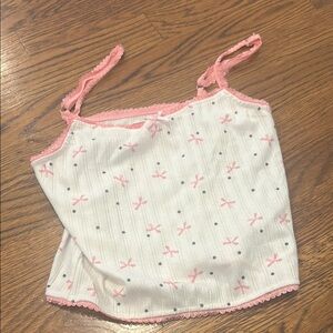 Edikted Pink and White Kids Tank Top
